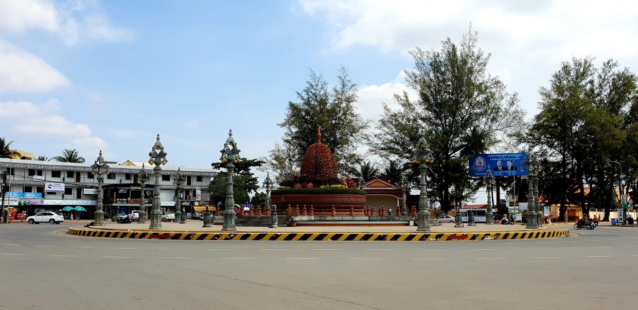 Durian-Roundabout, das Wahrzeichen Kampots