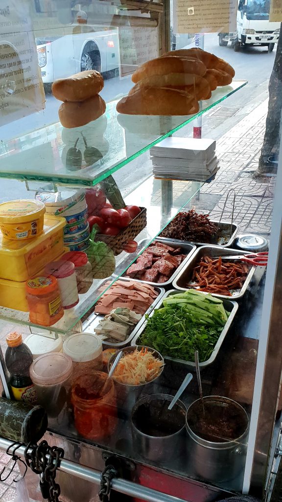 Vegetarischer Banh Mi Straßenstand in Nha Trang