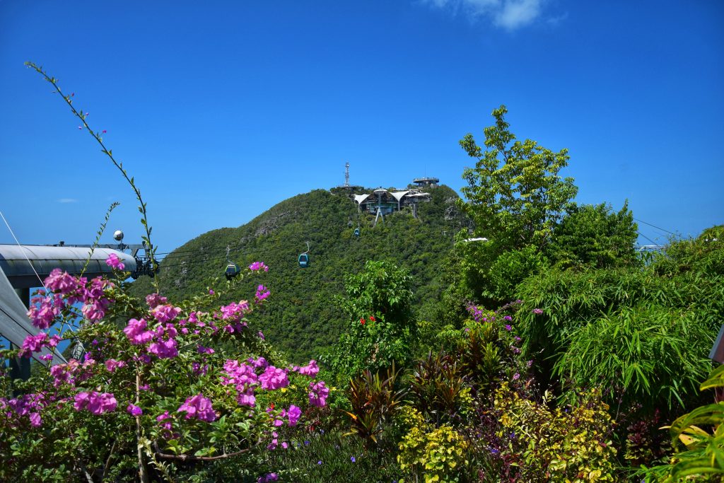 Blick auf die Bergstation und die Aussichtsplattformen